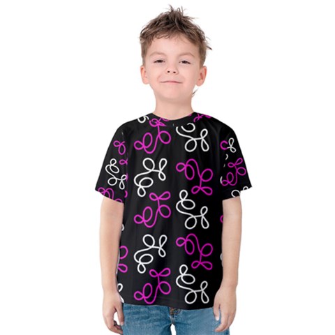 Elegance - Magenta  Kids  Cotton Tee by Valentinaart