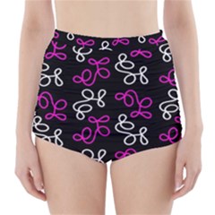 Elegance - Magenta  High-waisted Bikini Bottoms