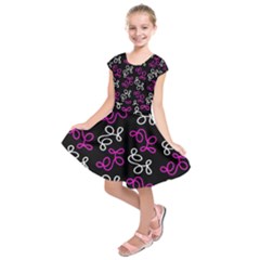 Elegance - Magenta  Kids  Short Sleeve Dress