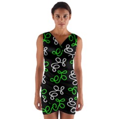 Elegance - Green Wrap Front Bodycon Dress