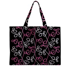 Elegance - Pink Zipper Mini Tote Bag by Valentinaart