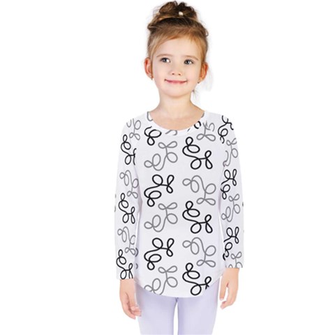 Gray Elegance  Kids  Long Sleeve Tee by Valentinaart