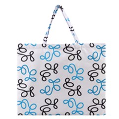 Blue Elegance  Zipper Large Tote Bag