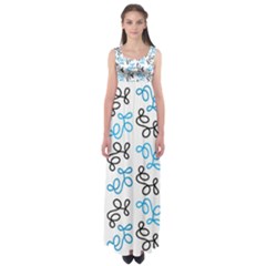 Blue Elegance  Empire Waist Maxi Dress