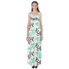 Green Elegance Empire Waist Maxi Dress