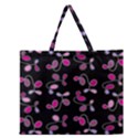 Magenta garden Zipper Large Tote Bag View1