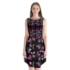 Magenta Garden Sleeveless Chiffon Dress  