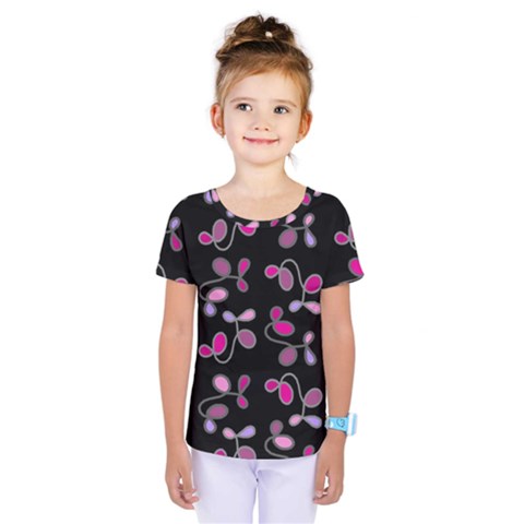 Magenta Garden Kids  One Piece Tee by Valentinaart