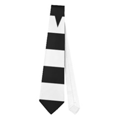 Black & White Stripes Big Triangle Neckties (one Side)  by EDDArt