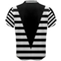 Black & White Stripes Big Triangle Men s Cotton Tee View2