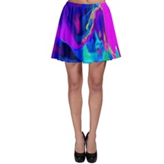 The Perfect Wave Pink Blue Red Cyan Skater Skirt by EDDArt