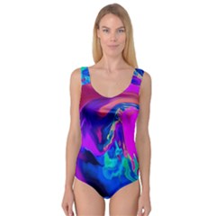 The Perfect Wave Pink Blue Red Cyan Princess Tank Leotard 