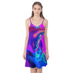 The Perfect Wave Pink Blue Red Cyan Camis Nightgown by EDDArt