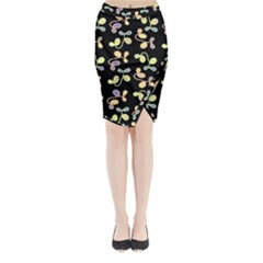 Magical Garden Midi Wrap Pencil Skirt