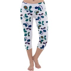 Green Garden Capri Yoga Leggings