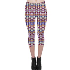 Ethnic Colorful Pattern Capri Leggings 