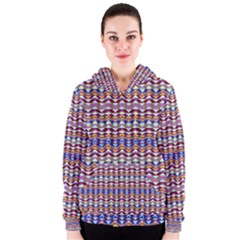 Ethnic Colorful Pattern Women s Zipper Hoodie