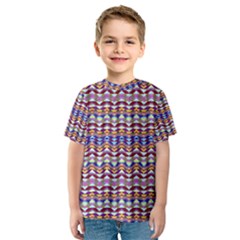 Ethnic Colorful Pattern Kids  Sport Mesh Tee