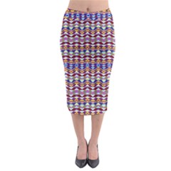 Ethnic Colorful Pattern Midi Pencil Skirt