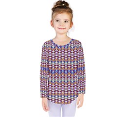 Ethnic Colorful Pattern Kids  Long Sleeve Tee