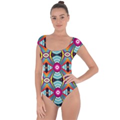 Targets Pattern                                         Short Sleeve Leotard