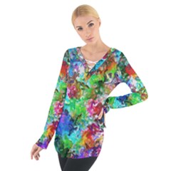 Colorful Strokes                                                                                                                 Women s Tie Up Tee