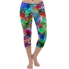 Colorful Strokes                                    Capri Yoga Leggings