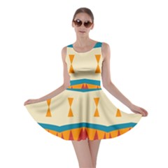 Mirrored Shapes In Retro Colors                                                                                                                 Skater Dress by LalyLauraFLM