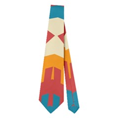 Mirrored Shapes In Retro Colors                                                                                                                 Necktie by LalyLauraFLM