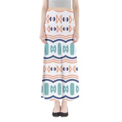 Shapes And Waves                                                                    Women s Maxi Skirt by LalyLauraFLM