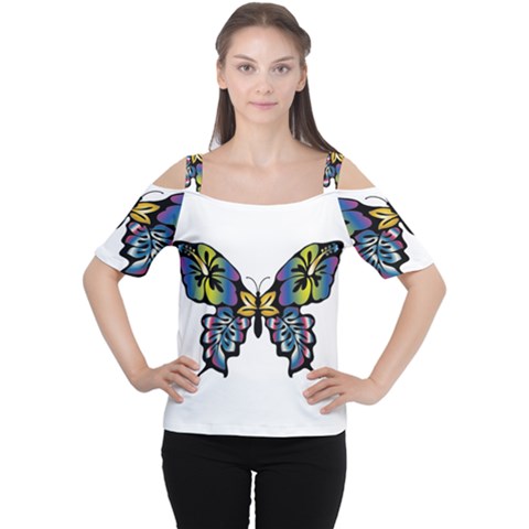 Butter Fly 3800x Women s Cutout Shoulder Tee by thechiclady