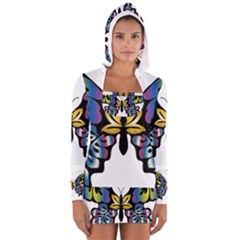 Butter Fly 3800x Women s Long Sleeve Hooded T-shirt