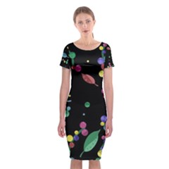 Space Garden Classic Short Sleeve Midi Dress