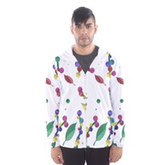 Abstract Floral Design Hooded Wind Breaker (men) by Valentinaart