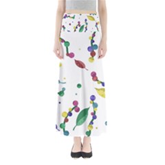 Abstract Floral Design Maxi Skirts