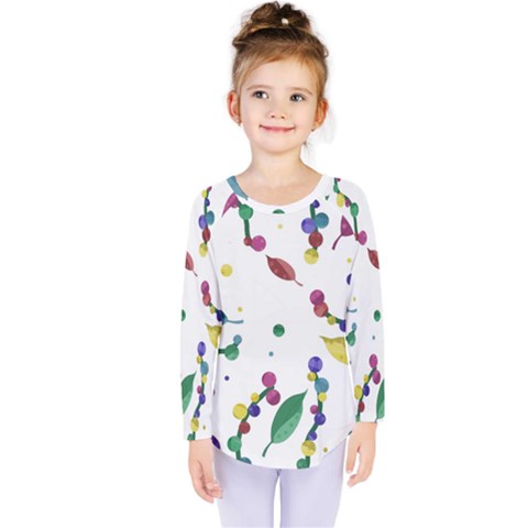 Abstract Floral Design Kids  Long Sleeve Tee by Valentinaart