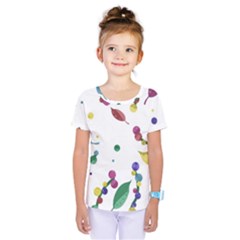 Abstract Floral Design Kids  One Piece Tee