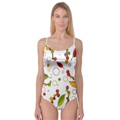 Adorable Floral Design Camisole Leotard 