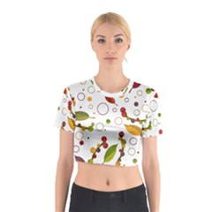 Adorable Floral Design Cotton Crop Top