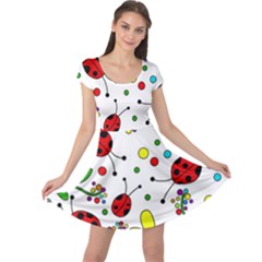 Ladybugs Cap Sleeve Dresses by Valentinaart