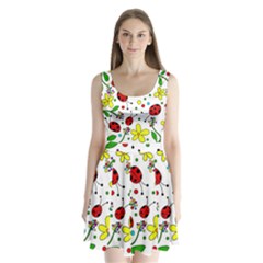 Ladybugs Split Back Mini Dress 