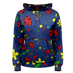 Ladybugs - Blue Women s Pullover Hoodie by Valentinaart