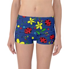 Ladybugs - Blue Reversible Bikini Bottoms by Valentinaart