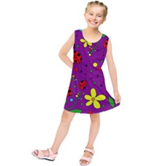 Ladybugs - Purple Kids  Tunic Dress