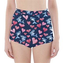 Shark Lover High-waisted Bikini Bottoms