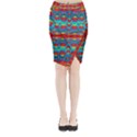 Peace Flowers And Rainbows In The Sky Midi Wrap Pencil Skirt View1