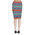 Peace Flowers And Rainbows In The Sky Midi Wrap Pencil Skirt View2