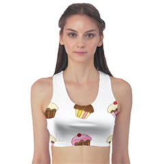 Colorful Cupcakes  Sports Bra by Valentinaart