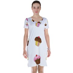 Colorful Cupcakes  Short Sleeve Nightdress by Valentinaart