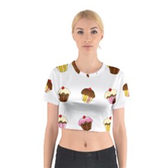 Colorful Cupcakes  Cotton Crop Top